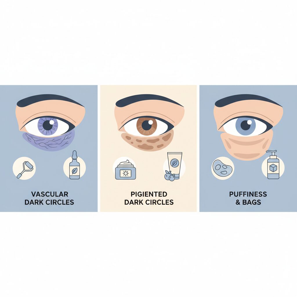 目元のクマ・たるみを改善する30代男性のイメージ画像