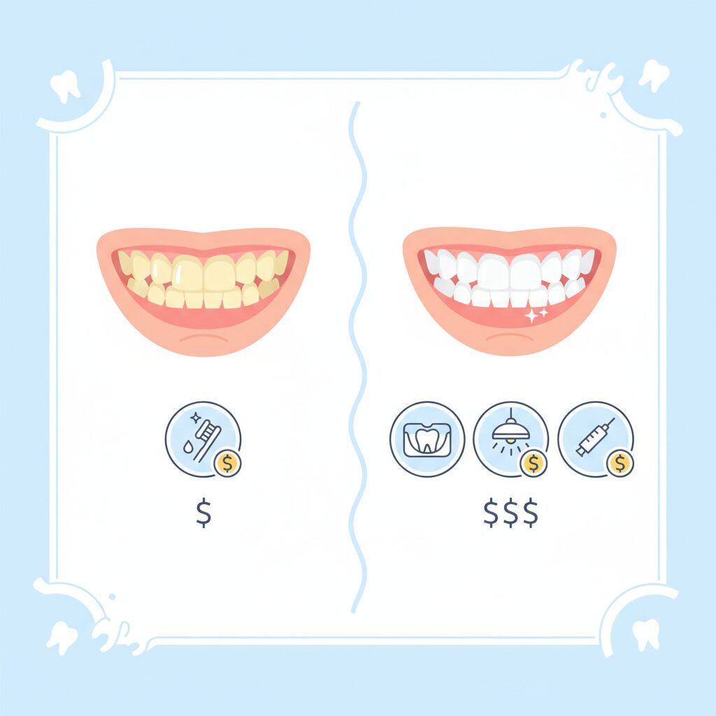 ホワイトニング方法を比較する30代男性のイメージ画像