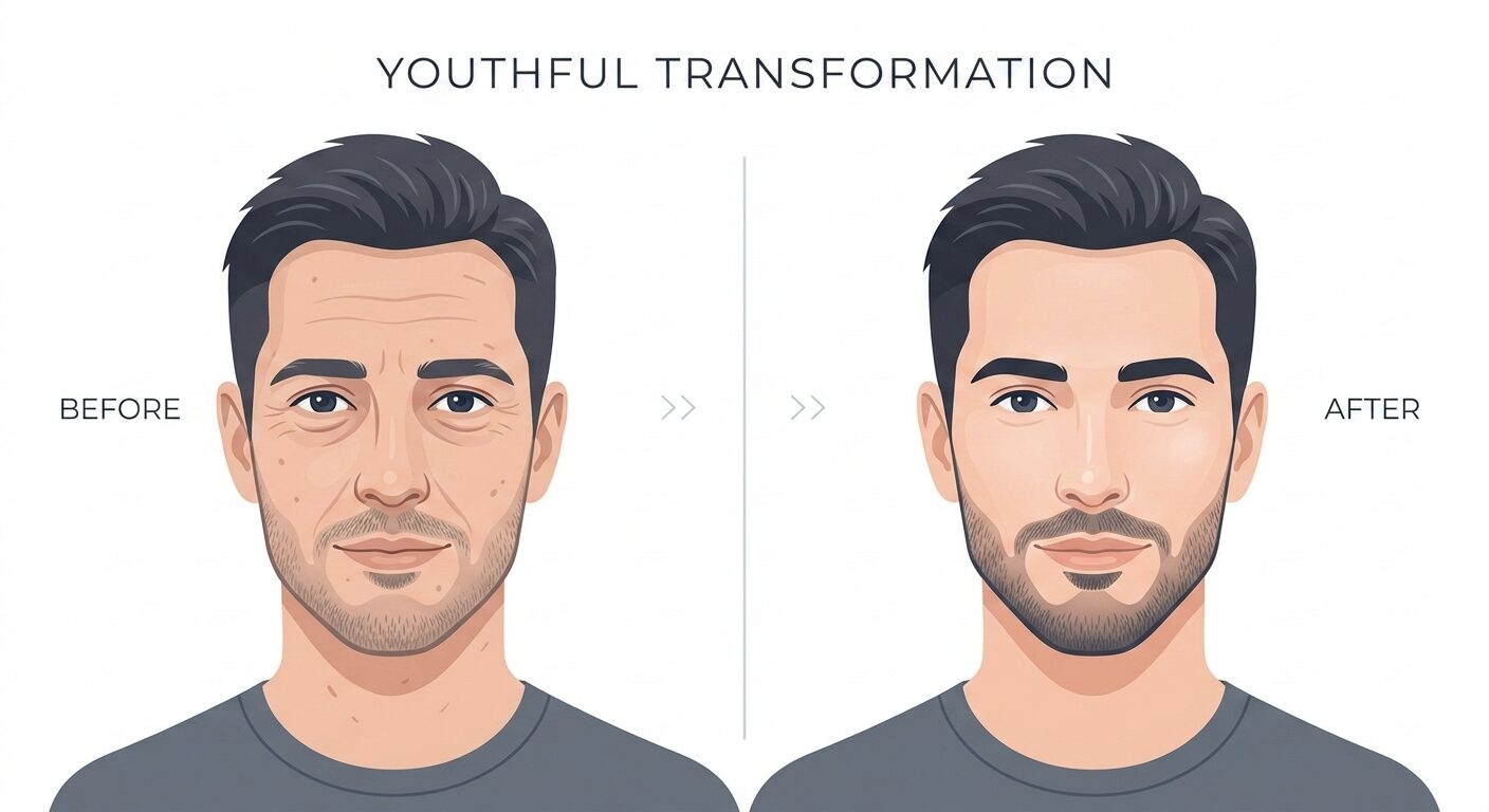 30代男性の老け顔改善ガイド - 若々しい印象を取り戻す方法